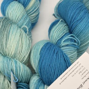 Sockenwolle 4-fach 100g - Blaue Lagune