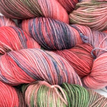 Sockenwolle 4-fach 100g - Rote Rosen