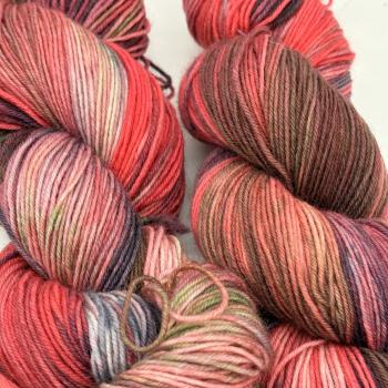 Sockenwolle 4-fach 100g - Rote Rosen