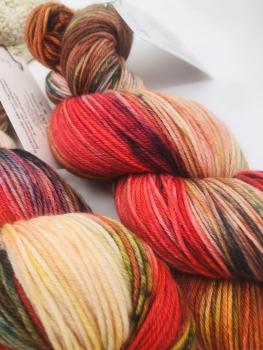 Sockenwolle Merino hightwist handgefärbt