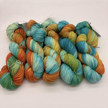 Sockenwolle handgefärbt