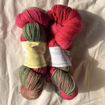 Sockenwolle handgefärbt