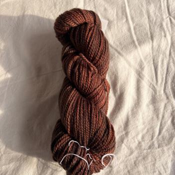 Merino 100 g handgefärbt - braun