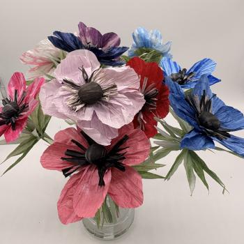 Preview: Anemonen aus Papiergarn
