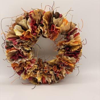 Herbstkranz aus finnischenm Papiergarn