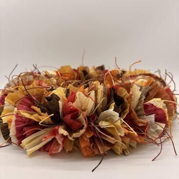 Herbstkranz aus finnischenm Papiergarn