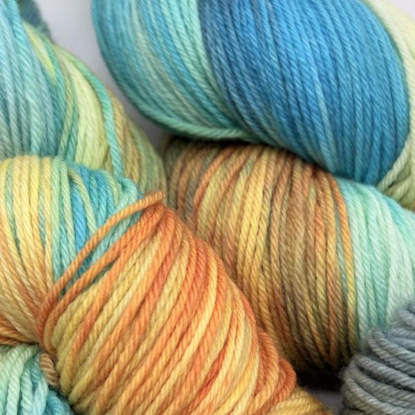 Sockenwolle Merino hightwist handgefärbt