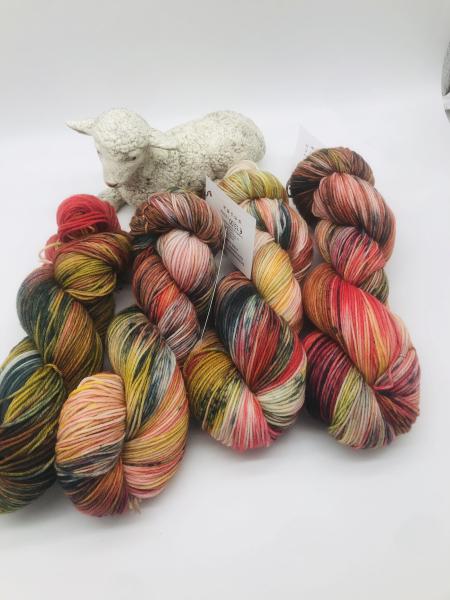 Sockenwolle Merino hightwist handgefärbt