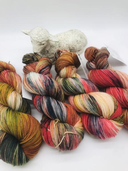 Sockenwolle Merino hightwist handgefärbt