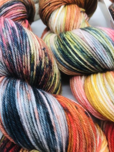 Sockenwolle Merino hightwist handgefärbt