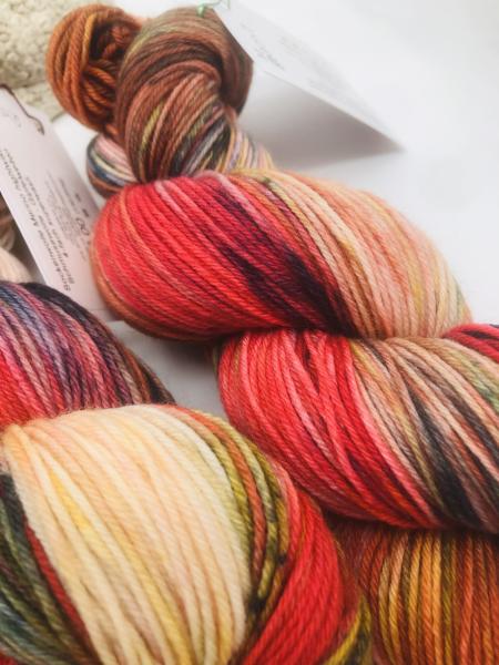 Sockenwolle Merino hightwist handgefärbt