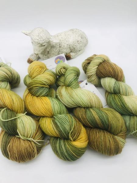 Sockenwolle Merino hightwist handgefärbt