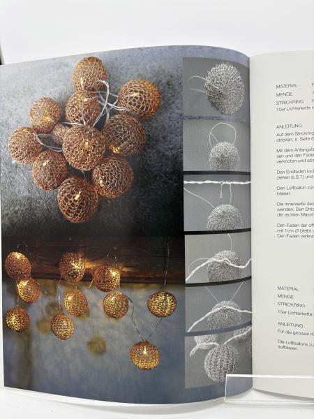 Maschendeko aus finnischem Papiergarnn trifft Strickring