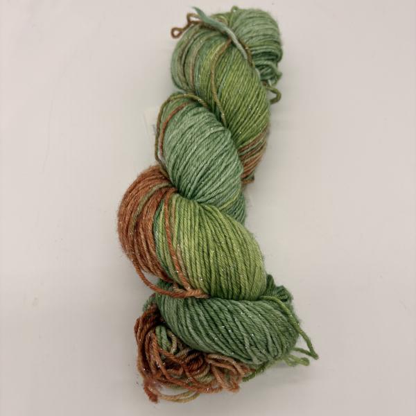 Sockenwolle handgefärbt mit Glitzer