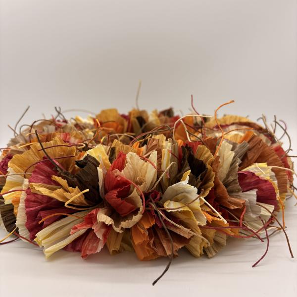 Herbstkranz aus finnischenm Papiergarn